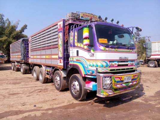 ขายดาวน์รถ 24 ล้อพ่วงแม่-ลูกดัมพ์ ISUZU DECA 360 แรงม้า 2 คานหน้าปี 2553 ลูกสามมิตร 3 คาน ขายดาวน์ 903400 ผ่อน 52300 x 42 = 2196600 รวม 3100000 ไฟแนนซ์ราชธานีลิสซิ่ง