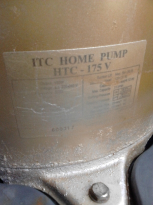 ขายปั๊มน้ำ  ITC HOME PUMP HTC-175V  TEL.081-427-3941
