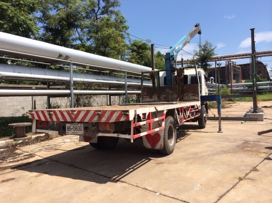 ขายรถบรรทุก HINO MEGA 6ล้อติดเครน TADANO SuperZ500 5ตัน4ปอก3ชัก รถพร้อมใช้งานครับ