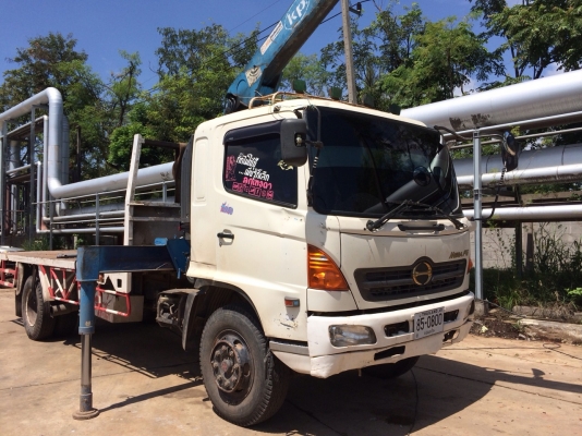 ขายรถบรรทุก HINO MEGA 6ล้อติดเครน TADANO SuperZ500 5ตัน4ปอก3ชัก รถพร้อมใช้งานครับ