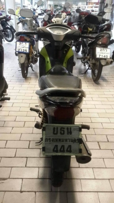 ทะเบียนตอง 444 wave125s ไฟเลี้ยวบังลม สีเขียวดำ เครื่องดี