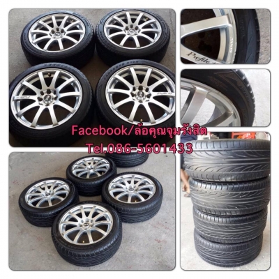 ขายล้อแม็กซ์ขอบ16 Profile 10 4รู100+ ยางปี12 ราคา 8,900 บ.ถูก