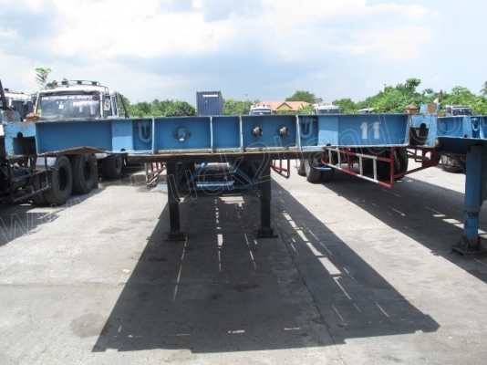 หางพ่วงพื้นเรียบ 2 เพลา บ.พนัส ปี46 ยาว12เมตร