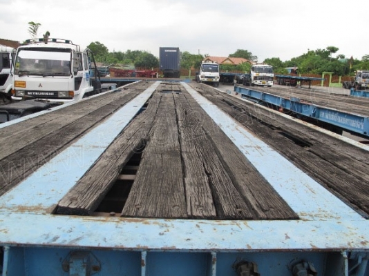 หางพ่วงพื้นเรียบ 2 เพลา บ.พนัส ปี46 ยาว12เมตร