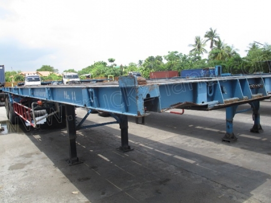 หางพ่วงพื้นเรียบ 2 เพลา บ.พนัส ปี46 ยาว12เมตร