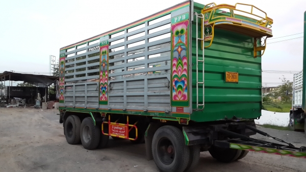 ขายหางพ่วงใหม่3เพลาไม่ดั้มคอกเกษตรยาว7เมตรเพลาMAXยางดีต่อพงษ์ไพบูลย์