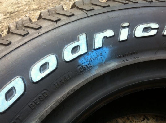 ขายยาง BF Goodrich All-terrain ขนาด 265 70 r16  กริ๊บ