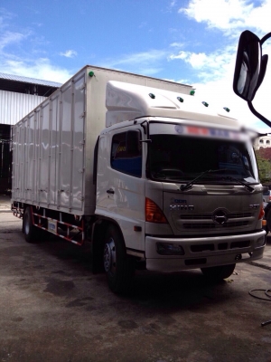 ขายรถบรรทุกหกล้อตู้แห้ง HINO FG1JPRA เครื่อง JO8C - 212 แรง เกียร์เดิม สภาพสวยพร้อมใช้