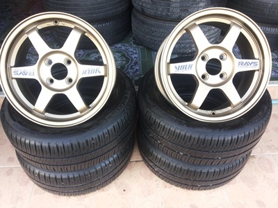 ขายล้อแม็ก TE37 (ใหม่) 4รู 100 ขอบ15X6.5 OFF 40 4 ล้อ