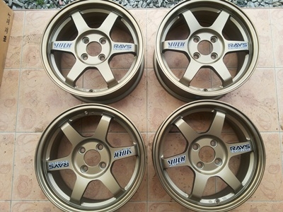 ขายล้อแม็ก TE37 (ใหม่) 4รู 100 ขอบ15X6.5 OFF 40 4 ล้อ