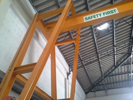 เครนโรงงาน ของใหม่ ขนาด 3 ตัน NITCHI รอกญี่ปุ่น เคลื่อนที่ 6 ทิศทาง ช่วงพาด 8 เมตร สูง 5 เมตรกว่า พร้อมรางวิ่ง 25 m.