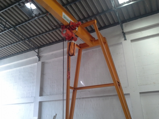 เครนโรงงาน ของใหม่ ขนาด 3 ตัน NITCHI รอกญี่ปุ่น เคลื่อนที่ 6 ทิศทาง ช่วงพาด 8 เมตร สูง 5 เมตรกว่า พร้อมรางวิ่ง 25 m.