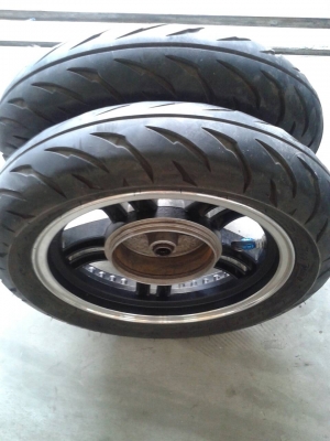 ขายล้อแม็ค lamboni พร้องยาง Quick ขอบ12 (ไม่ต้องใช้ยางใน)