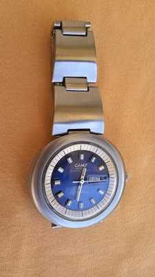 Camy Ganava swiss made auto เรือน/สาย stainless ขัดด้าน สวยงาม ทรงไข่