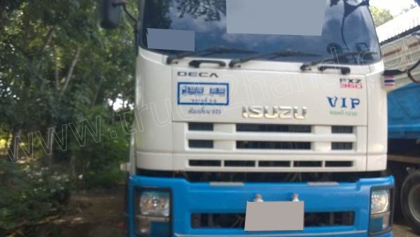 รถดั๊มบรรทุก 10 ล้อแม่-ลูก 3 คานแท้ ยี่ห้อ ISUZU 360 แรงม้า ปี 2556 รถใช้งานได้ 99,350 กิโล