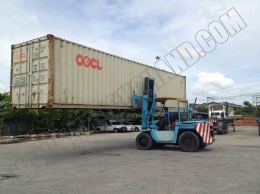 รถฟอร์คลิฟต์ FD60 ปกติใช้งานยกตู้คอนเทนเนอร์ขึ้นหางเทเลอร์