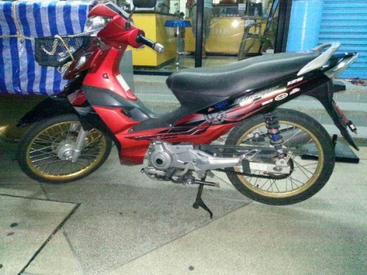 สตาร์ทมือ125 Suzuki shogun สีแดง เครื่องดี วิ่งน้อย  ร้อนเงิน รถปี 52  สีแดง  ไมล์ 16424 km เอกสารครบ