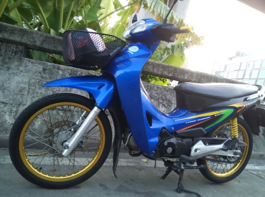 สตาร์ทมือ  125s  ดิสก์หน้าหลัง ล้อเนียม digital ubox น้ำเงินดำ เครื่องดี กท5589