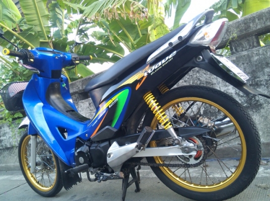 สตาร์ทมือ  125s  ดิสก์หน้าหลัง ล้อเนียม digital ubox น้ำเงินดำ เครื่องดี กท5589