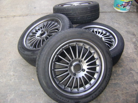 แม๊กซ์ขอบ 15 4รู 100 พร้อมยางสภาพสวยมาก