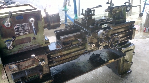 แท่นกลึง ต้าชิง 500 A  เกียร์บล็อก 3 เพลา พร้อมใช้งาน 65,000