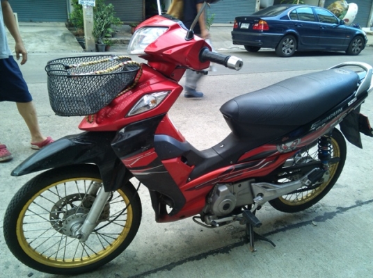 สตาร์ทมือ125 Suzuki shogun สีแดง เครื่องดี วิ่งน้อย  ร้อนเงิน