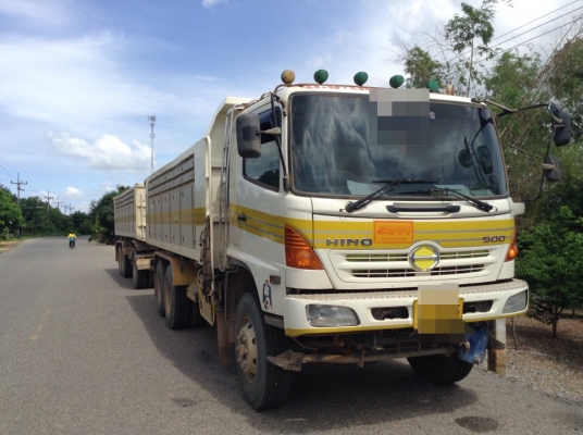 ขายสิบล้อดั้มพ่วงHINO MEGA344แรงซีรี่ย์500ออกห้างป้ายแดงมือเดียว