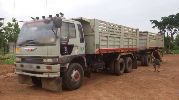 ขายรถพ่วงสิบล้อ HINO 3M เครื่องเดิม M10C-240 แรง ดัมพ์แม่ลูก ทะเบียนพร้อม