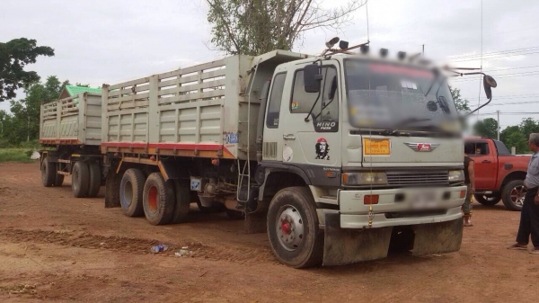 ขายรถพ่วงสิบล้อ HINO 3M เครื่องเดิม M10C-240 แรง ดัมพ์แม่ลูก ทะเบียนพร้อม
