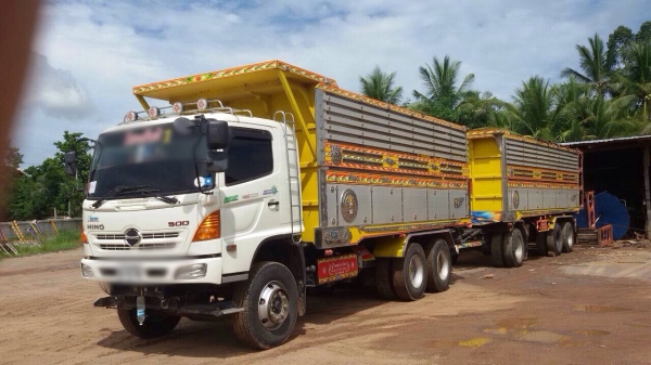 ขายรถพ่วง Hino FM2PNLD เครื่อง P11C-380 แรง ปี 55 กระบะดัมพ์อู่ไทยรุ่งเรือง มี 2 พ่วง ขายรถพ่วง Hino FM2PNLD เครื่อง P11C-380 แรง ปี 55 กระบะดัมพ์อู่ไทยรุ่งเรือง มี 2 พ่วง