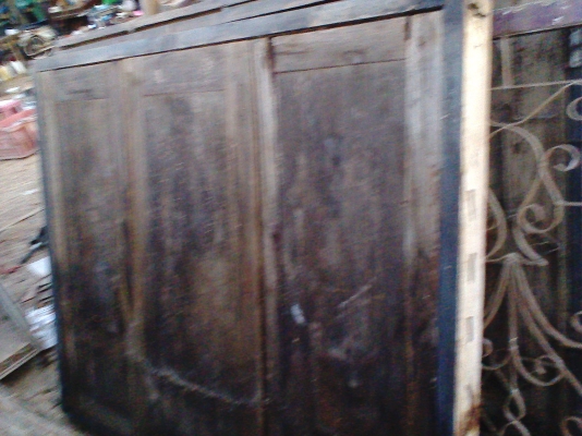 บานหน้าต่างไม้สักพร้อมวงกบ+เหล็กดัด