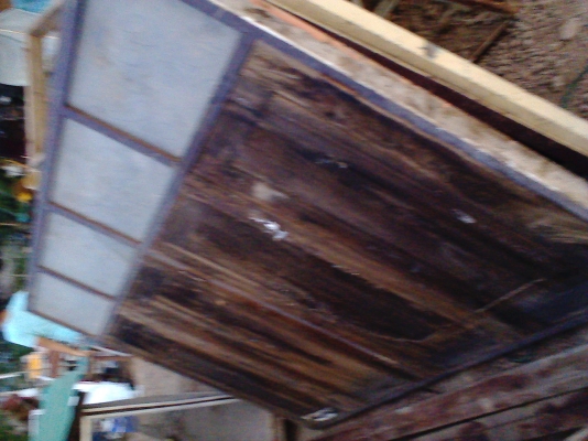 บานหน้าต่างไม้สักพร้อมวงกบ+เหล็กดัด