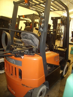 ขายรถโฟล์คลิฟท์ CROWN รุ่น CG15SC ปี 2006 ของอเมริกา เครื่องยนต์ MITSUBISHI 4G63 เบนซิน พร้อมระบบเชื้องเพลิงLPG ซึ่งติดตั้งมาแล้ว ระบบไฮดรอลิค ยุโรปดีมาก เกียร์ออโต้ มีโยกงา ซ้ายขวาได้ด้วย ขนาดยก 1.5 ตัน เสาสูง 4.5 เมตร มี 5 คัน เสาสูง 3 เมตร มี 1 คัน มีง