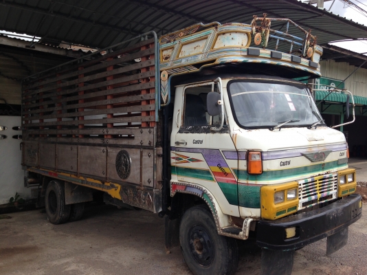 ขายKM340ยาว5 เมตร กระบะไม้มะค่าอู่เรืองชัย เครื่อง6BB 145