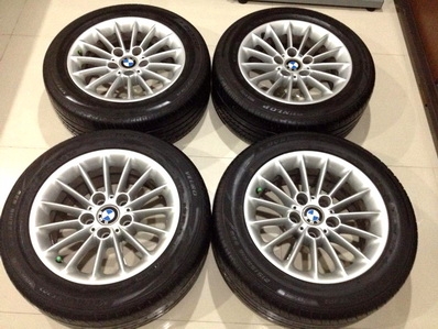 แม็กซ์ซีรีย์ 5 BMW 16 นิ้ว ยางDUNLOP 215 55 16 ปลาย 12 ใหม่มากวิ่งน้อยดอกเต็มสมบูรณ์ ตจว ส่งฟรี