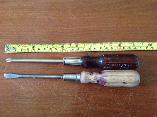 ขายไขควงด้ามไม้ Vintage Stanley &amp; United Tempered U.S.A. แพคคู่