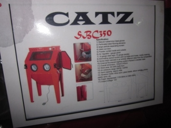 ขาย - ตู้พ่นทราย (ของใหม่) แบบมีถังเก็บ นำเข้าจากนอก CATZ: SCB 350