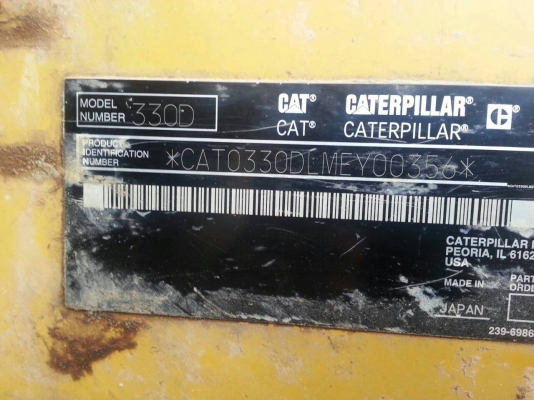 CAT 330 D ใช้งานน้อยเอกสารครบ