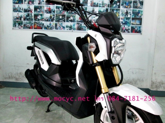 ZOOMER สีขาว ไมล์ 2 พันโล รถเดือน ก.ย. ปี 2556  ของแถม 3 รายการ 41900