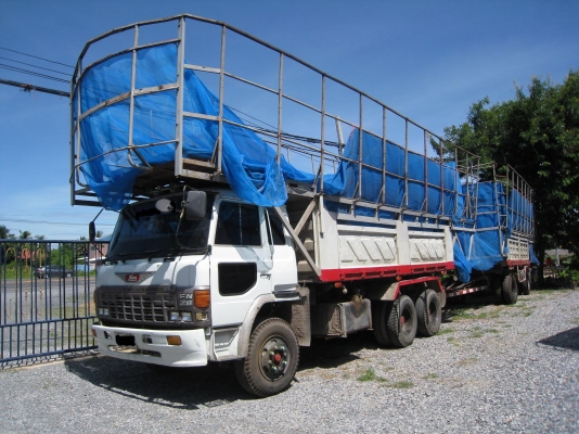ขายรถพ่วงแกลบดั๊ม 18 ล้อ Hino 3 ใบปัด EP100 เทอร์โบ 320 แรง