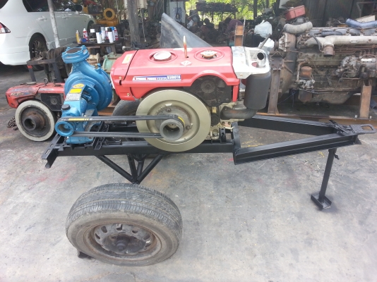 ขายเครื่องสูบน้ำคูโบต้าET-110พร้อมปั้มน้ำ3&times;3นิ้ว2ใบพัดแบบอัดแรงพร้อมล้อลากจูง