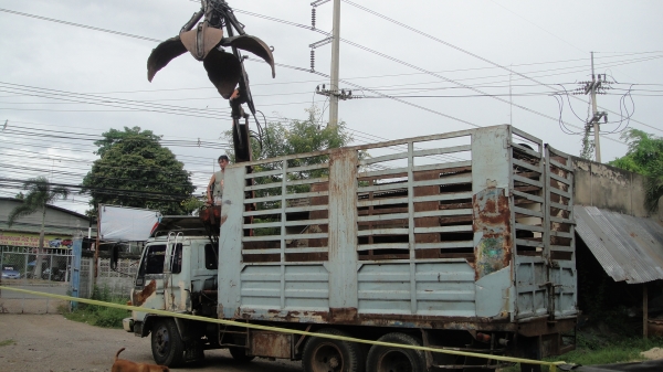 เฮี๊ยบคีบเหล็ก3ตัน สภาพพร้อมใช้ ราคาถูก