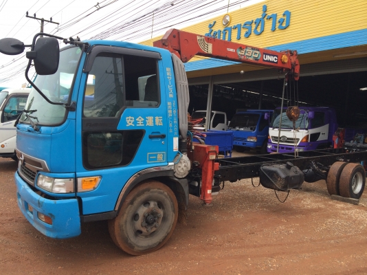 ขายรถฮีโน่ FC เครื่องยนต์ 210 แรง ติดเครนยูนิค 3 ตัน 4 ปลอก เอกสารอินวอยส์