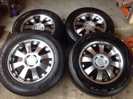 เเม็กLenso ขอบ18 6รู139 กว้าง8.5 ออฟ20 พร้อมยาง Falken.265/60/18