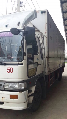 ขายรถบรรทุกหกล้อ HINO FF1JPLA เครื่อง JO8C-212 แรง ยาง 9.00 ตู้ปีกนกยาว  7.20 เมตร ปี 45