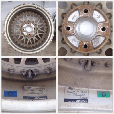 ขายล้อ WORK RB ขอบ 16 หน้า7 หลัง8 4/114.3 สภาพเดิมๆ จากญี่ปุ่น