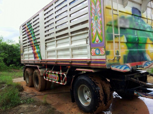 ขายรถบรรทุกพ่วง ISUZU DECA 360 แรง ปี 52 กระบะดัมพ์คอกเกษตรอู่ซีทีทรัค ลูก 3 เพลาแท้ยาว 7 เมตร