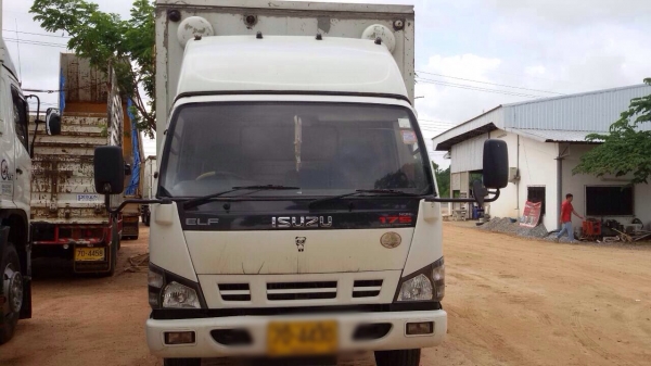 ขายรถหกล้อตู้แห้ง ISUZU NQR75RY52E5 เครื่อง 4HK1-175 แรง ช่วงยาว 5.50 เมตร รถตู้แห้ง ปี 51