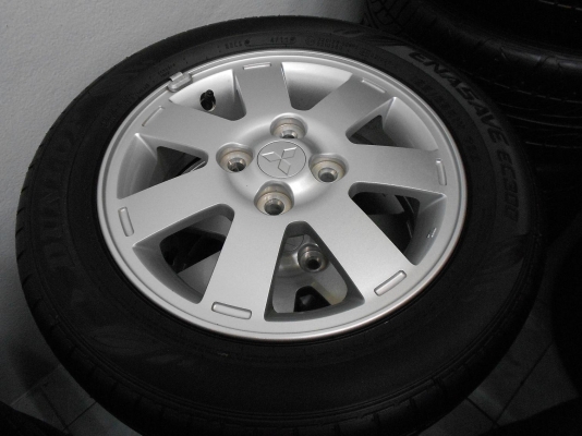 ขายล้อแม็ก Mirage ขอบ 14 พร้อมยาง Dunlop สภาพป้ายแดง/เทิร์นได้-ใส่ฟรี