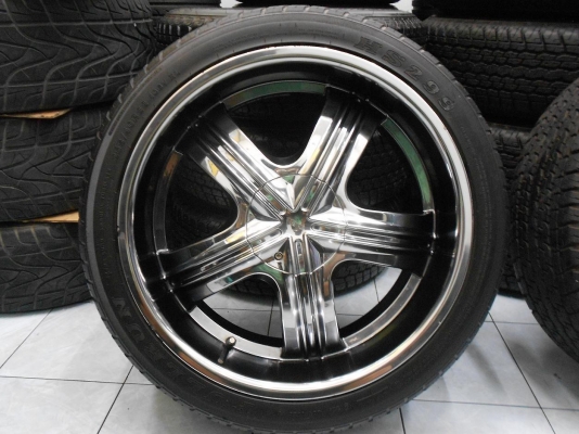 ขายล้อแม็ก (ล้อโครม) ขอบ 22(6/139)พร้อมยาง Fullrun 265/40/22 ปลายปี 11/เทิร์นได้-ใส่ฟรีค่ะ